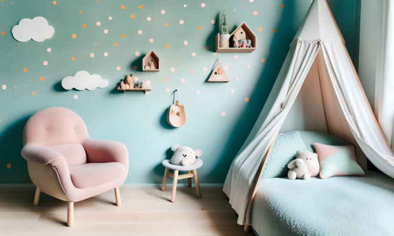 Combinaciones de colores pastel para decorar habitación infantil